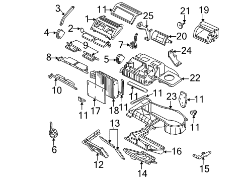 2001 Chevy Impala A/C & Heater Control Units Diagram