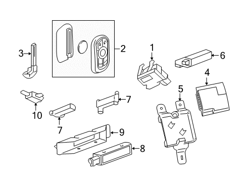 2022 Buick Envision Key Diagram for 13536164