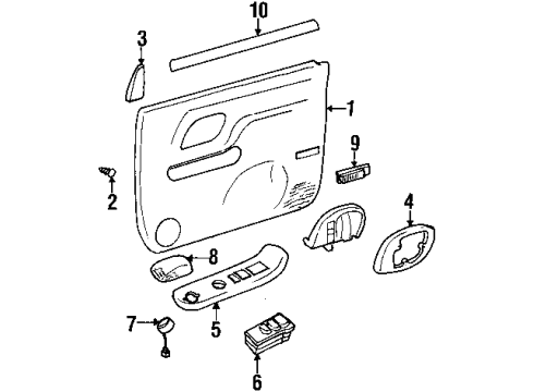 2000 GMC Yukon Speaker Diagram for 15177051