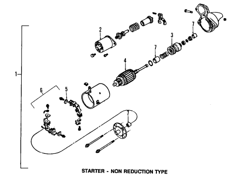 1995 Cadillac Seville Starter Assembly Diagram for 10465100