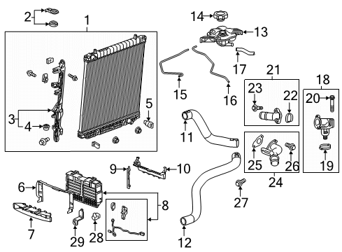 2019 Chevy Colorado Radiator & Components Diagram 3 - Thumbnail