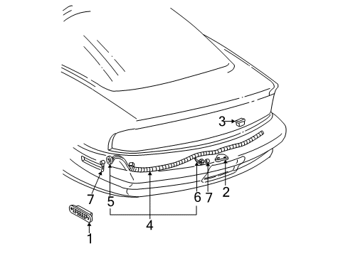 2001 Chevy Camaro Side Marker Lamp, Passenger Side Diagram for 5976010