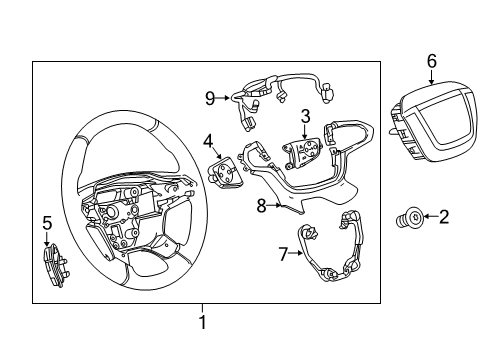 2017 GMC Canyon Steering Wheel Diagram for 84044735