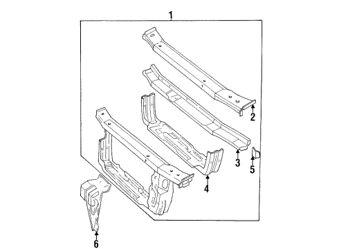 1998 Chevy Lumina Radiator Support Diagram 2 - Thumbnail