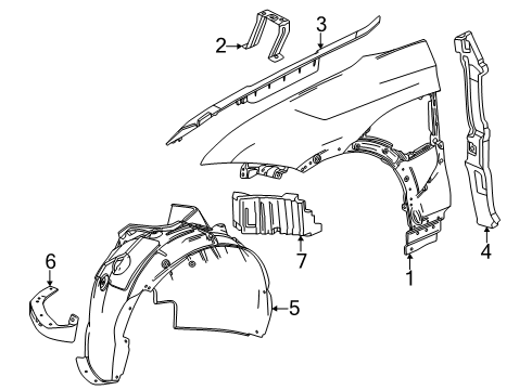2024 Chevy Blazer EV Fender & Components Diagram