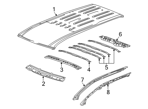 2025 Buick Enclave Panel, Roof Panel Diagram for 26482986
