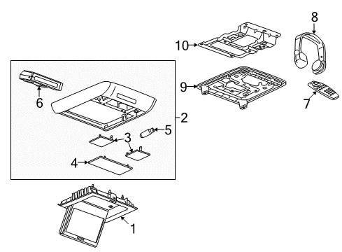 2010 Chevy Traverse Entertainment System Components Diagram