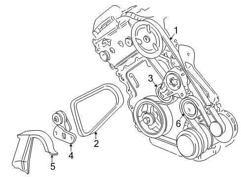 2004 Pontiac Bonneville Belts & Pulleys Diagram