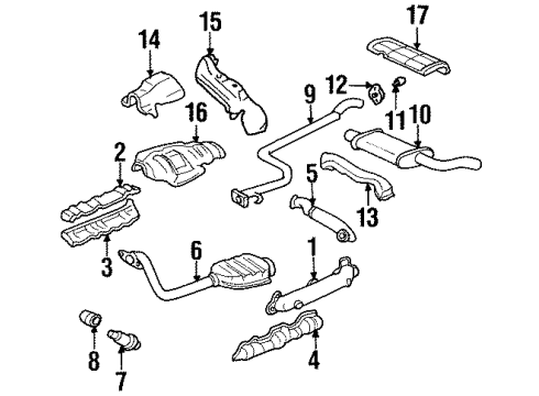 1999 Chevy Lumina Converter & Pipe Bolt Diagram for 10104502