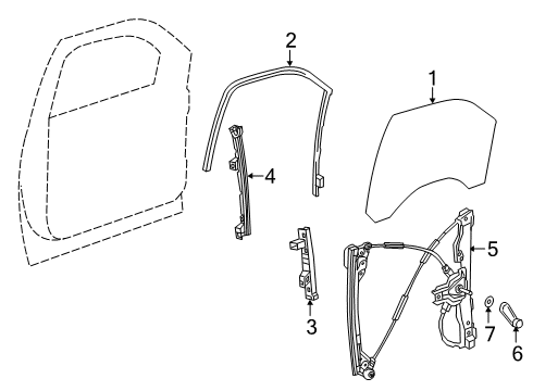 2022 GMC Sierra 1500 Front Door - Body Diagram 3 - Thumbnail