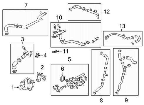 2023 Cadillac CT4 Outlet Hose Diagram for 55487348