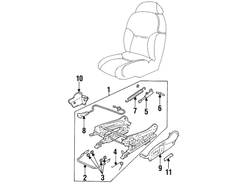 1996 Chevy Monte Carlo Tracks & Components Diagram