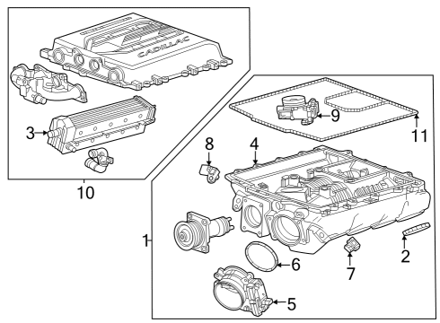 2024 Cadillac Escalade ESV Cover Diagram for 12726045