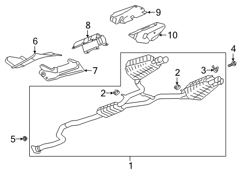 2019 Cadillac CT6 Exhaust System Diagram 2 - Thumbnail