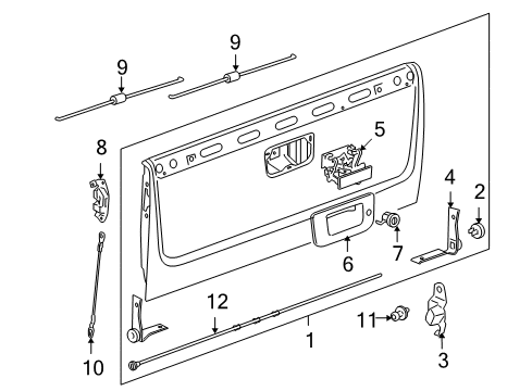 2010 Chevy Silverado 1500 Tail Gate Diagram 3 - Thumbnail