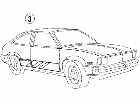 1984 Chevy Citation II Stripe Tape Diagram 3 - Thumbnail