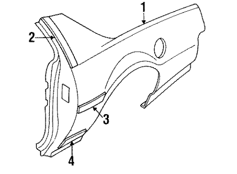 1984 Pontiac Firebird Fuel Door Diagram for 20638651
