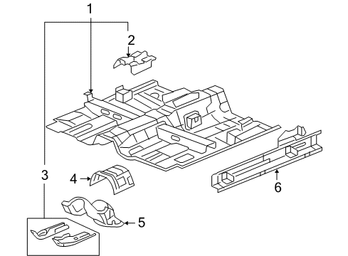 2007 Pontiac G6 Floor & Rails Diagram