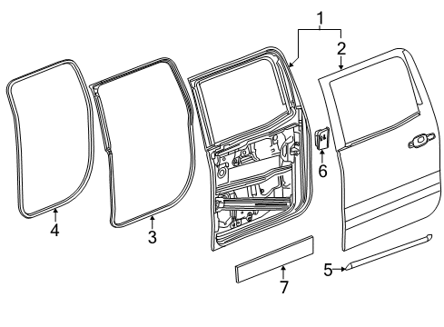 2014 Chevy Silverado 1500 Door & Components Diagram 2 - Thumbnail