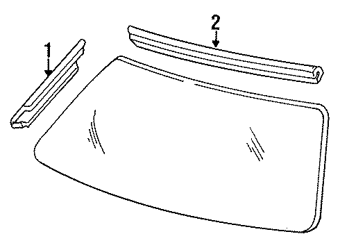 1994 Cadillac DeVille Reveal Moldings Diagram 2 - Thumbnail