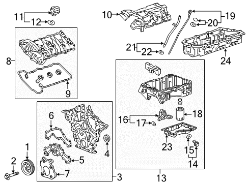 2017 Cadillac CT6 Engine Parts Diagram