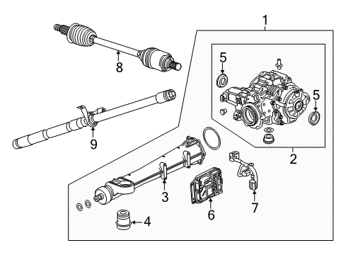 2024 Chevy Equinox Axle & Differential - Rear Diagram