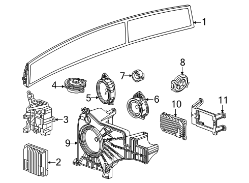 2025 Cadillac Escalade ESV Sound System Diagram