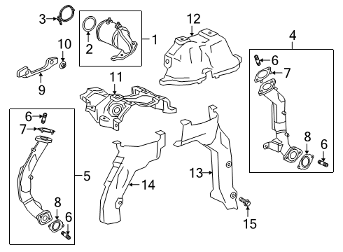 2020 Cadillac CT6 Converter Shield, Passenger Side Diagram for 12692008