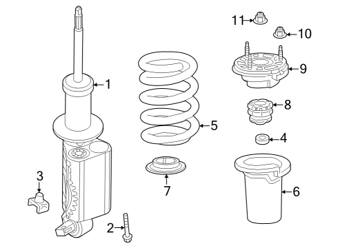 2022 Chevy Silverado 1500 Struts & Components Diagram 4 - Thumbnail