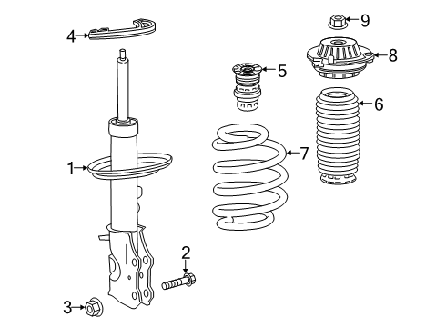 2025 Buick Enclave Struts & Components Diagram
