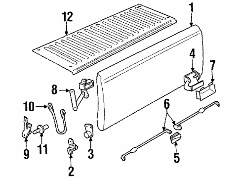 1993 Chevy K3500 Tail Gate Diagram