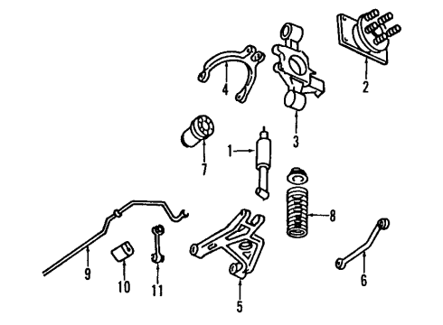 2000 Cadillac Eldorado Lower Control Arm - Rear Diagram
