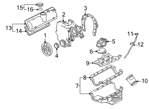 2005 Buick Terraza Engine Parts Diagram