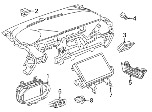 2022 Chevy Bolt EV A/C & Heater Control Units Diagram