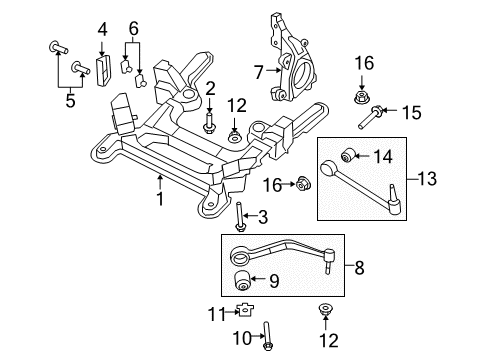 2009 Pontiac G8 Upper Control Arm Nut, Lower Diagram for 11900443