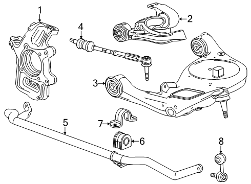 2024 Chevy Silverado EV Rear Suspension Components Diagram