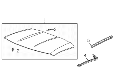 2025 Chevy Corvette Top & Components Diagram