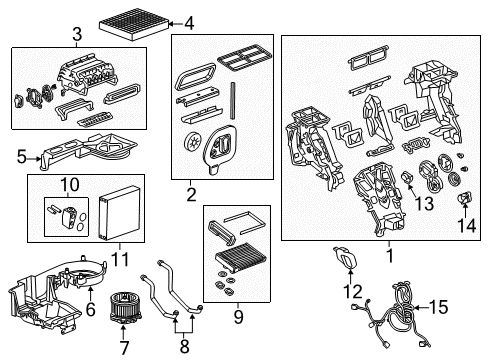 2023 Chevy Equinox A/C & Heater Control Units Diagram