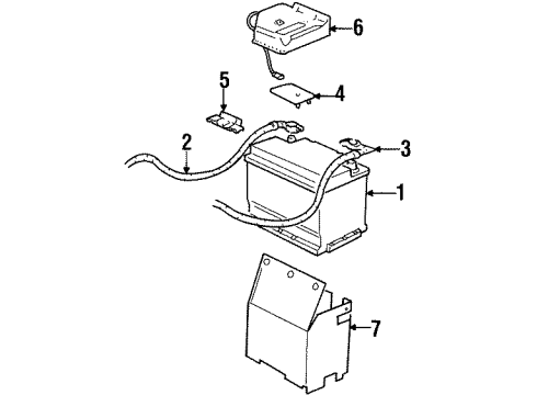 1997 Cadillac Catera Negative Cable Diagram for 90494118