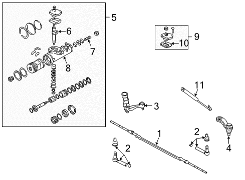 2004 Chevy Silverado 2500 Steering Damper Diagram for 15059138