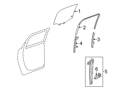 2007 Saturn Outlook Rear Door Diagram