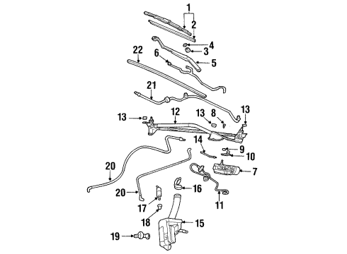 2001 Oldsmobile Aurora Level Sensor Diagram for 12487589