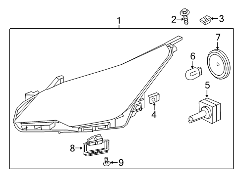2020 Buick Envision Headlamp Components Diagram
