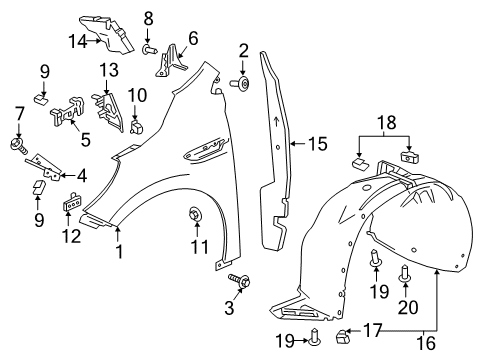 2021 Buick Enclave Insulator, Front Diagram for 84515396