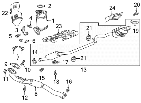 2020 GMC Acadia Heat Shield Diagram for 12673190