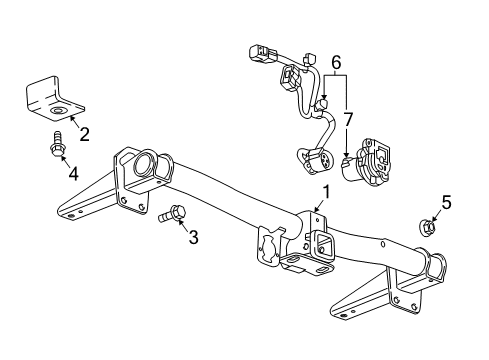 2018 Buick Enclave Trailer Hitch Diagram for 84726075