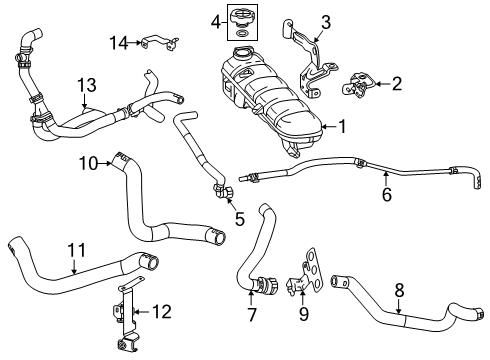 2025 Chevy Corvette Radiator Hoses Diagram 5 - Thumbnail