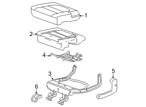 2025 Buick Enclave Support, Rear Seat Cushion Diagram for 26504180