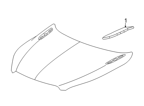 2020 Buick Envision Exterior Trim - Hood Diagram