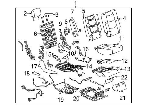 2015 Cadillac Escalade ESV Armrest, Gray Diagram for 84532955